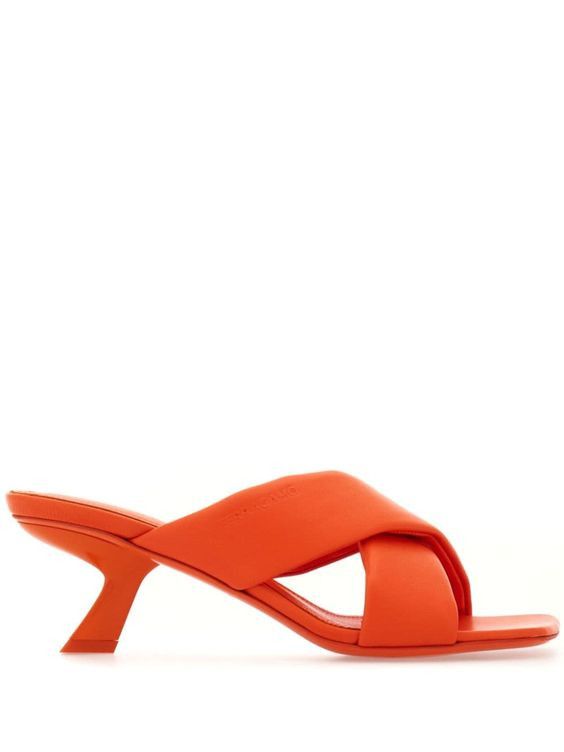 Salvatore Ferragamo o1s1rm0824 Aludra 55 Mules in Orange Size US 9.5 / IT 39.5 - 1 Thumbnail
