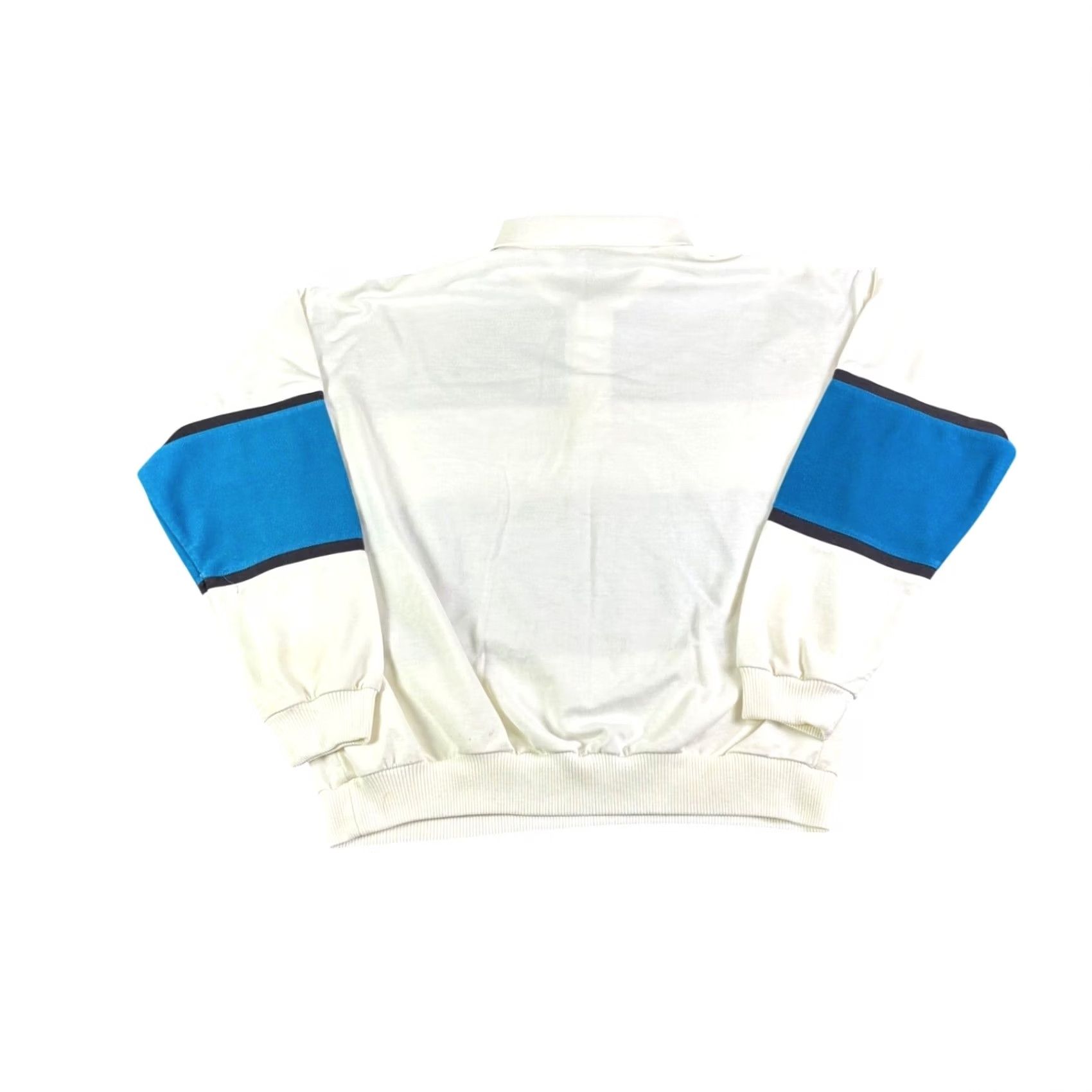 Sears VINTAGE The Men's Store at Sears Striped Polo Sweatshirt Blue White L Mens Size US L / EU 52-54 / 3 - 3 Thumbnail
