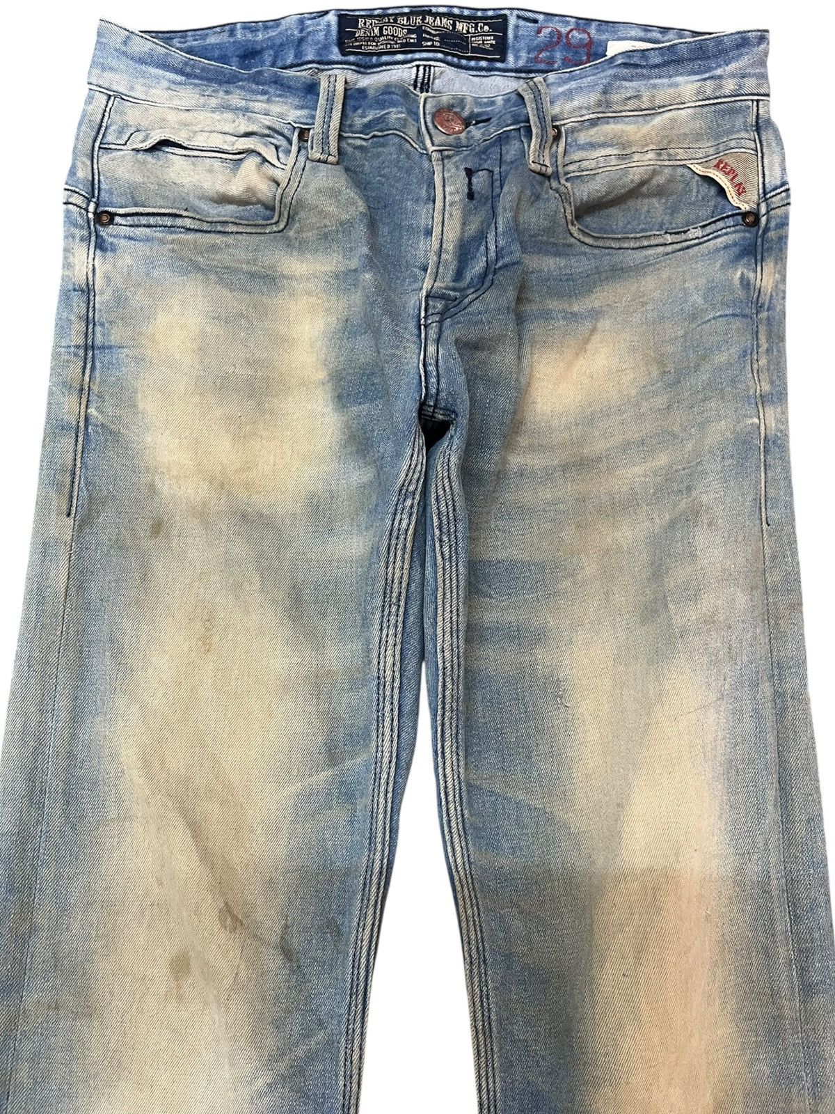 Replay Vintage Replay JETQ Mudwash Faded Denim Size US 29 - 2 Thumbnail