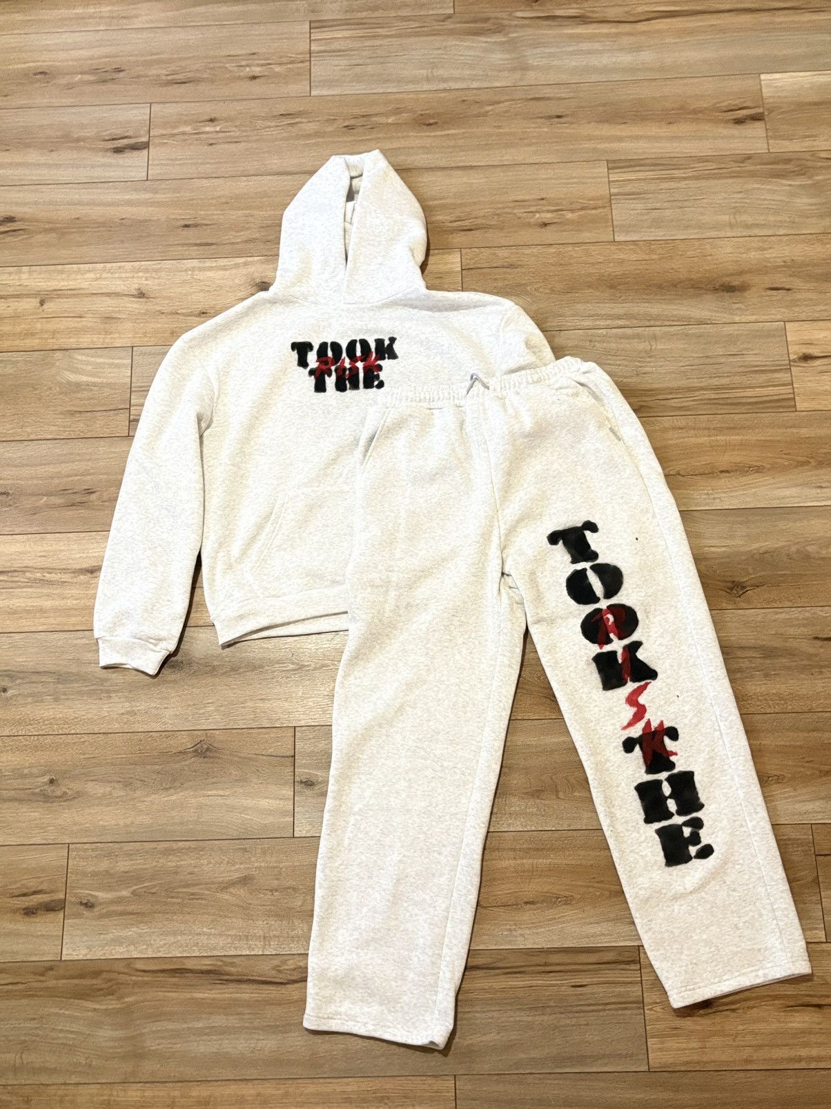Designer × Vintage Took The Risk Hoodie / Sweatsuit Size US XL / EU 56 / 4 - 1 Thumbnail