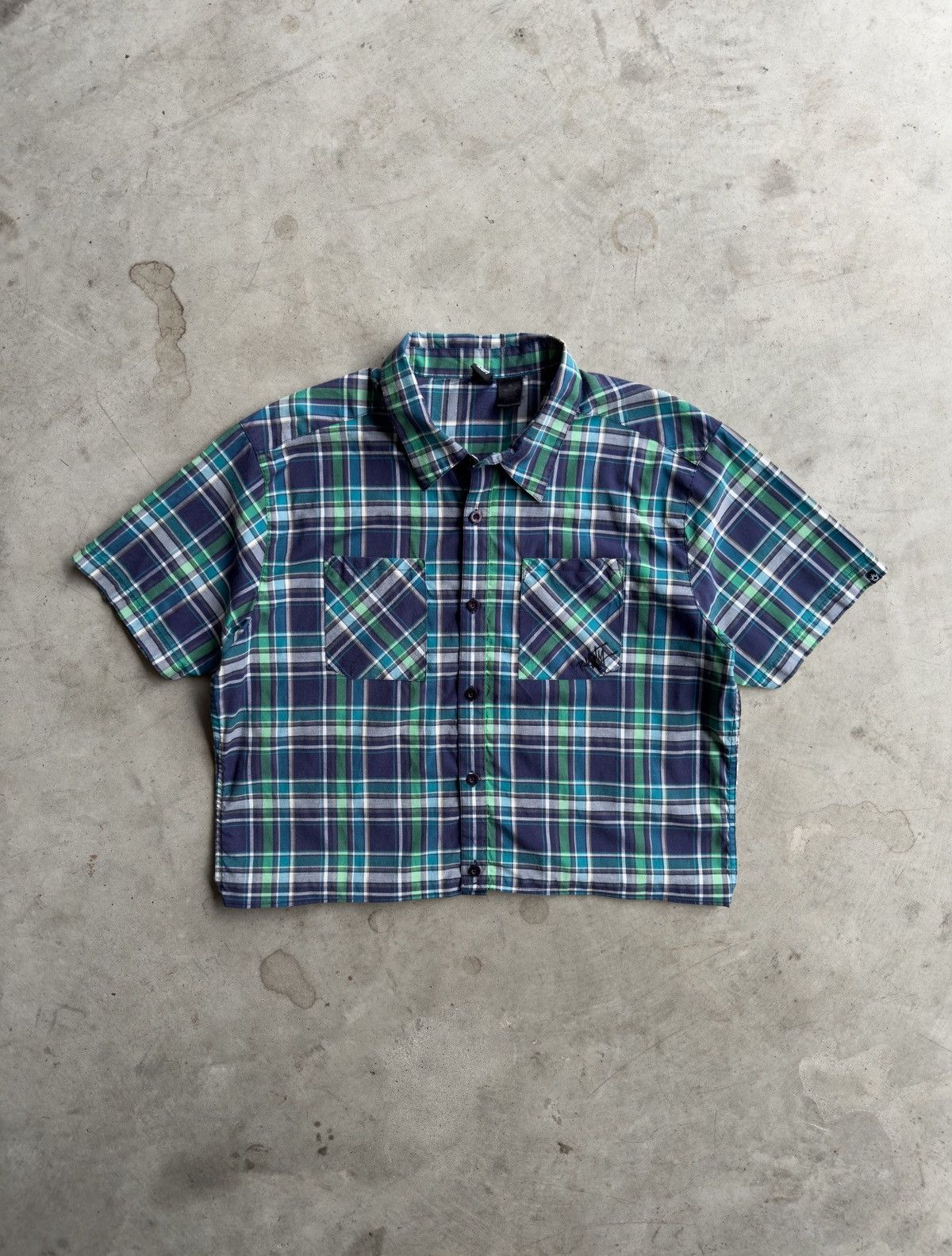 Other Vintage Cropped Plaid Button Down Shirt - S Size US S / EU 44-46 / 1 - 1 Thumbnail