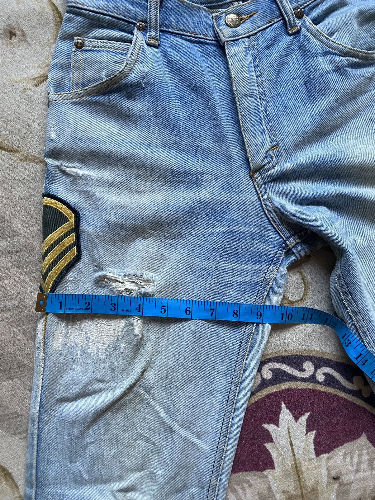 If Six Was Nine 🔥FLARE🔥Vintage Lee Riders Flare Distressed Denim Size US 27 - 23 Thumbnail