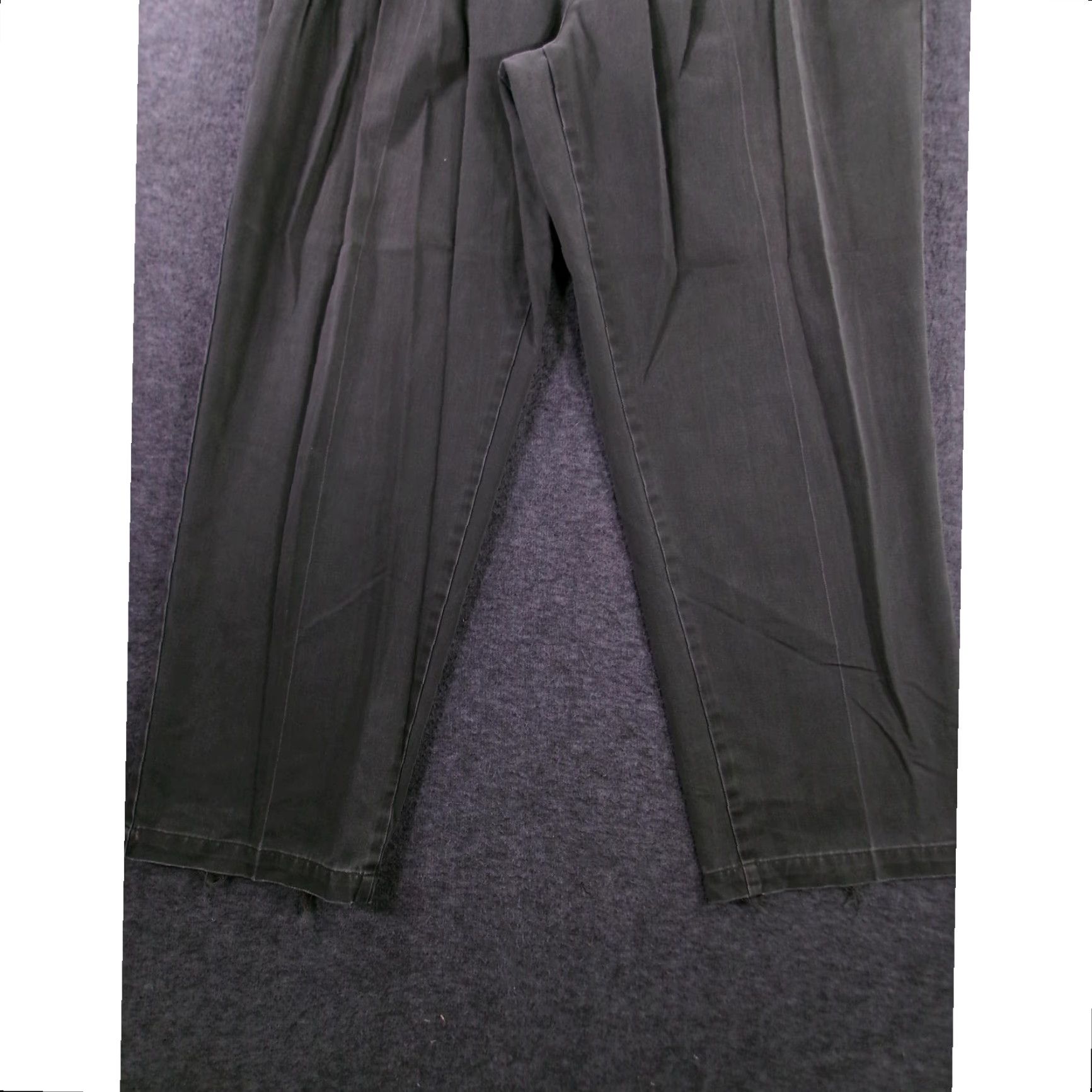 Croft & Barrow VINTAGE Croft Barrow Pants Mens 36X29 Gray Pleated Distressed Classic Workwear Pants Size US 36 / EU 52 - 3 Thumbnail