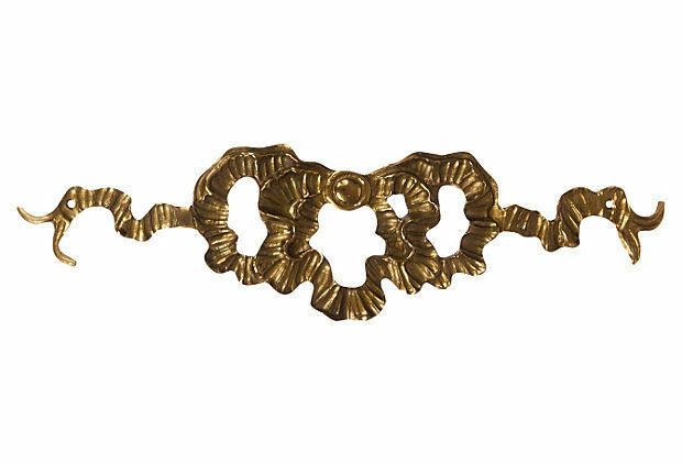 Designer Brass Bow Wall Appliqué Size ONE SIZE - 1 Thumbnail