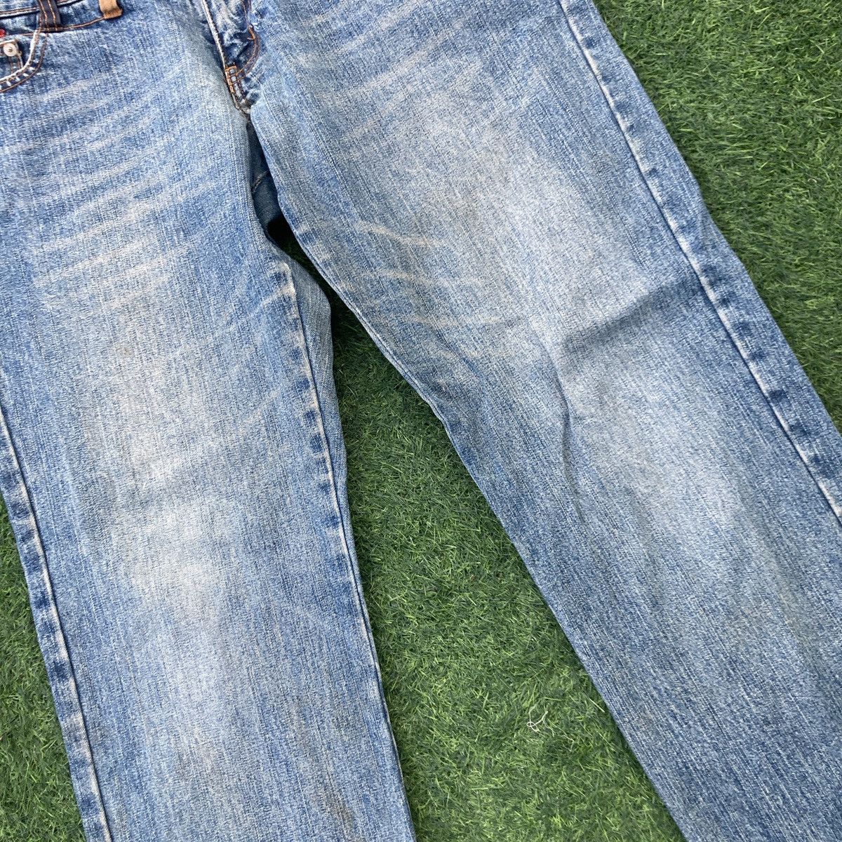 Japanese Brand AMORE PURO DOUBLE WAIST RIPPED JEANS Size US 34 / EU 50 - 5 Thumbnail