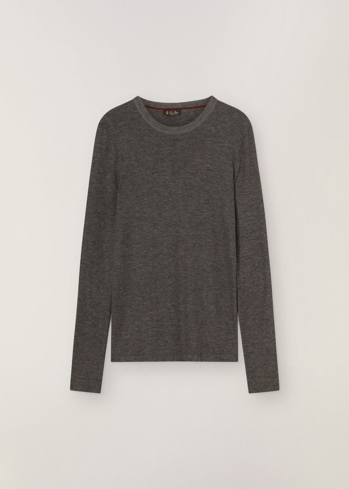 image of Loro Piana O1Loc1C0224 Long Sleeved Roundneck Top In Dark Grey, Women's (Size Large)