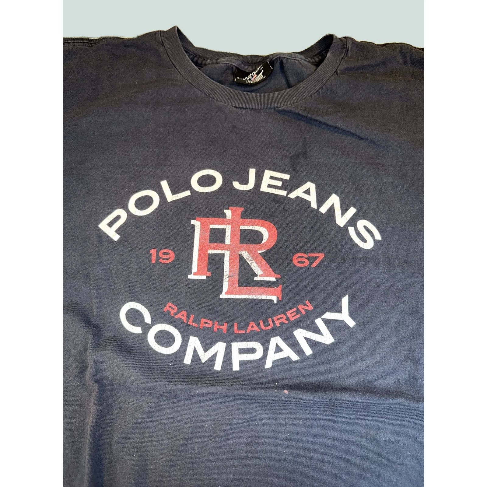 VINTAGE Ralph Lauren Polo Jeans T-Shirt Men XL Red 1990s 2000s