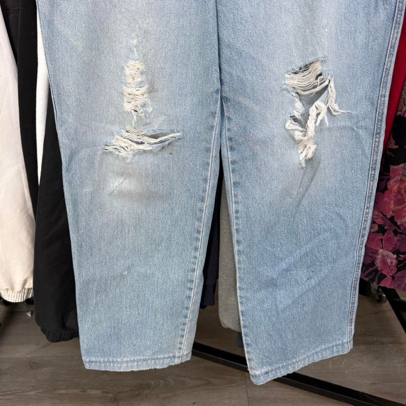 Other Vintage 90s Baggy Roy Vari Distressed Rip Jeans Size US 38 / EU 54 - 3 Thumbnail