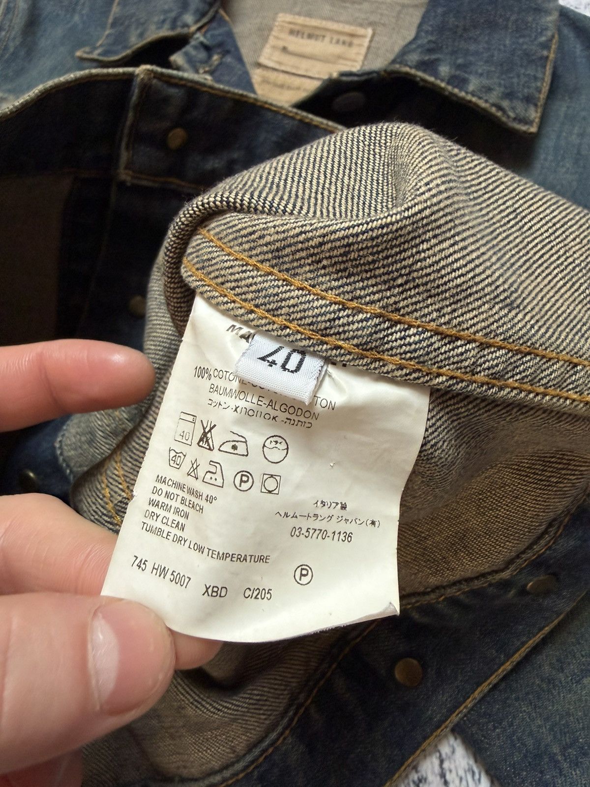 Helmut Lang Helmut Lang Archive Dark Denim Trucker Jacket Vintage 90s Size M / US 6-8 / IT 42-44 - 9 Thumbnail
