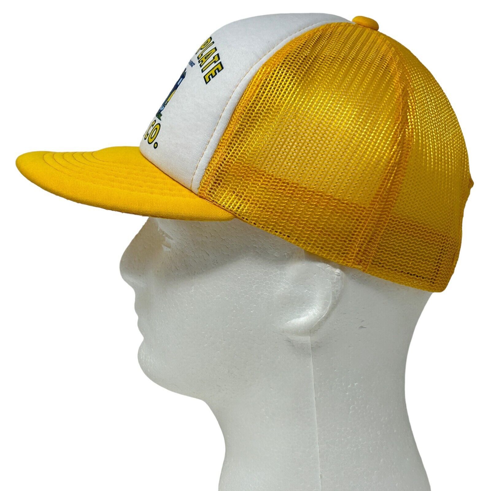 Vintage Vintage 80s Trench Plate Rental Co Trucker Hat Cap Yellow Size ONE SIZE - 7 Thumbnail