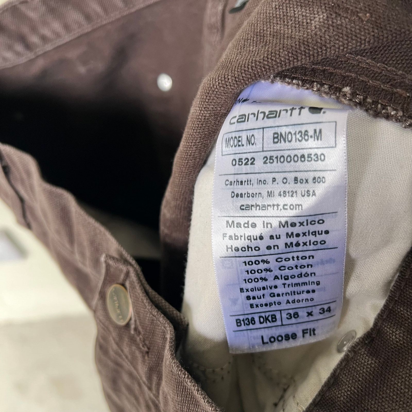 Carhartt × Vintage Carhartt brown double knee work wear carpenter pants Size US 35 - 7 Thumbnail