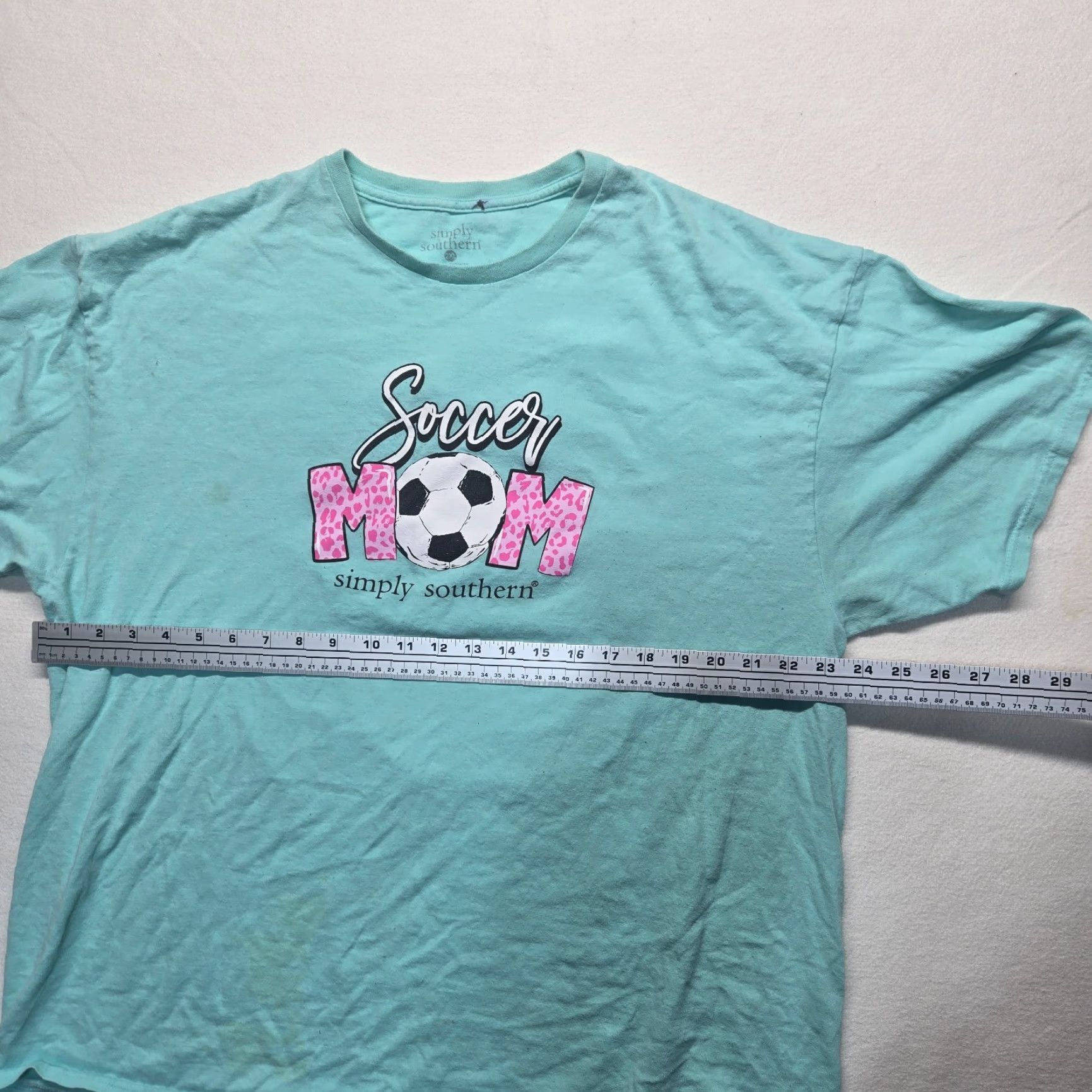 Vintage Simply Southern Shirt Blue Tee Adult Women's 2XL Blue 2XL Big Fan Softball Mom Classic Sports Lightweight Crew Neck Short Sleeve Cotton Knit Size XXL / US 16-18 / IT 52-54 - 5 Thumbnail