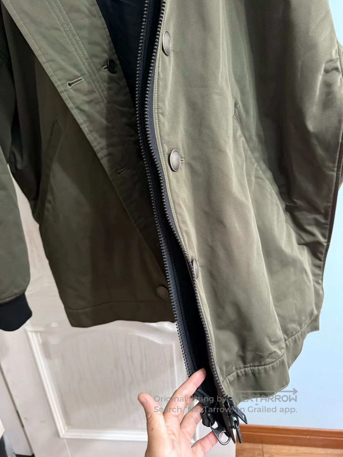 Yohji Yamamoto Green Hooded Light Jacket Size S. Size US S / EU 44-46 / 1 - 3 Thumbnail