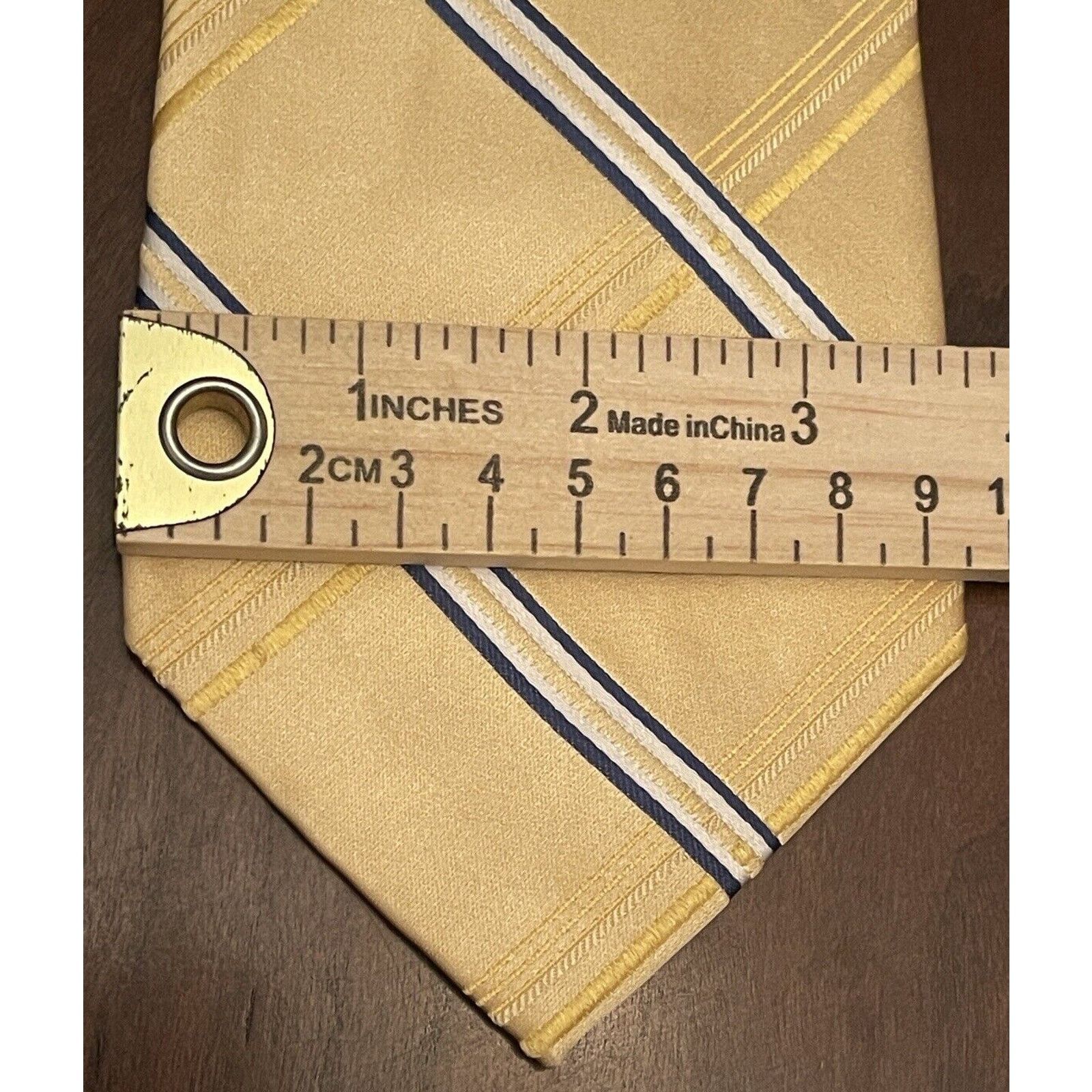 Jones New York Jones New York Gold Blue 100% Silk Made In China Size ONE SIZE - 4 Thumbnail