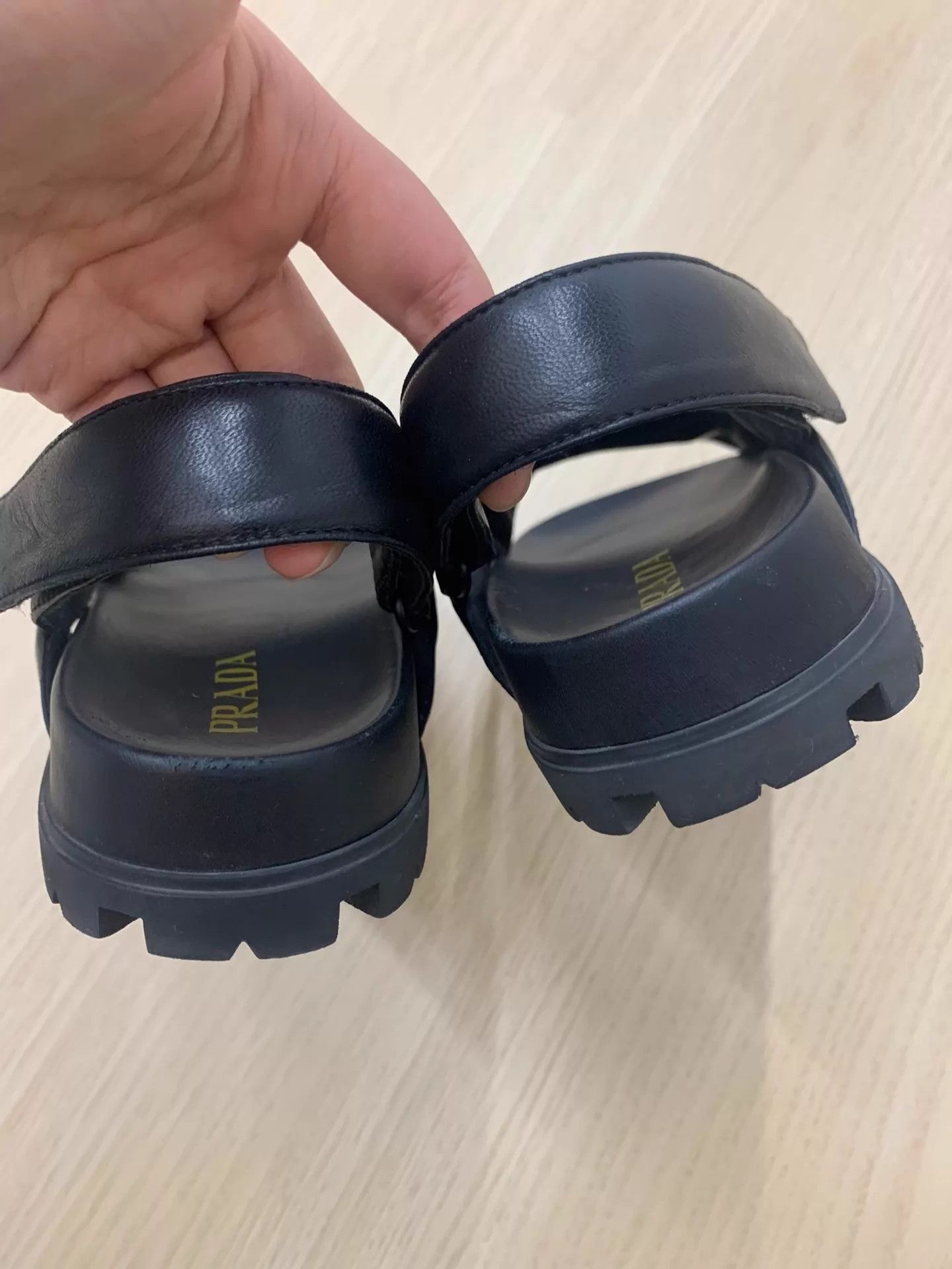 Prada Prada Black Sandals EU 36 Fall/Winter Sock-Friendly Size US 5.5 / IT 35.5 - 3 Thumbnail