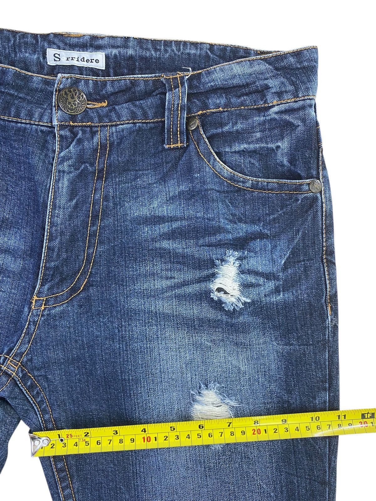 Japanese Brand Japanese Brand Distressed Honey Comb Style Boot Cut Jeans Size US 35 - 7 Thumbnail