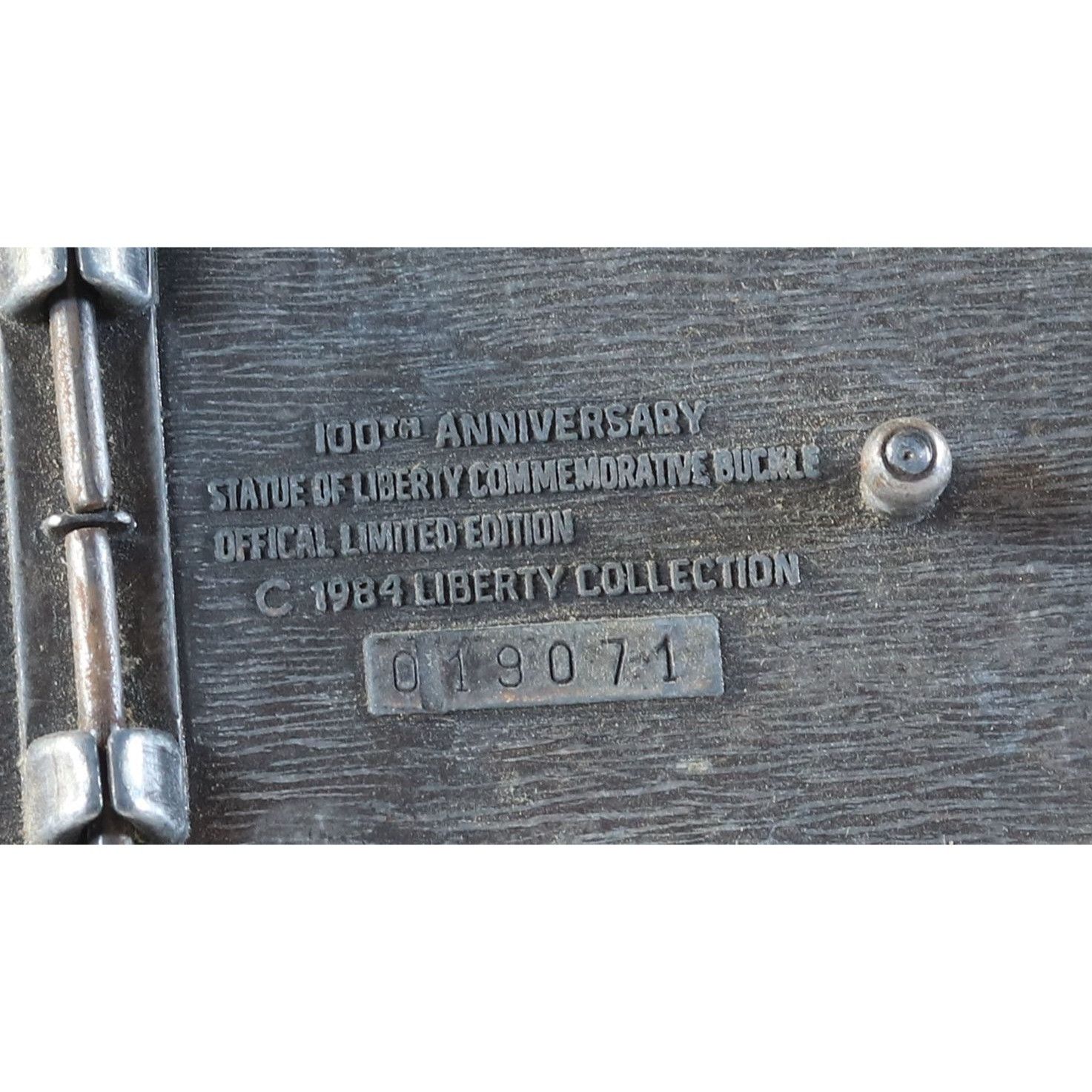Vintage Belt Buckle 100 Years Of Liberty 1884-1984 Solid Metal Buckl Size ONE SIZE - 3 Thumbnail