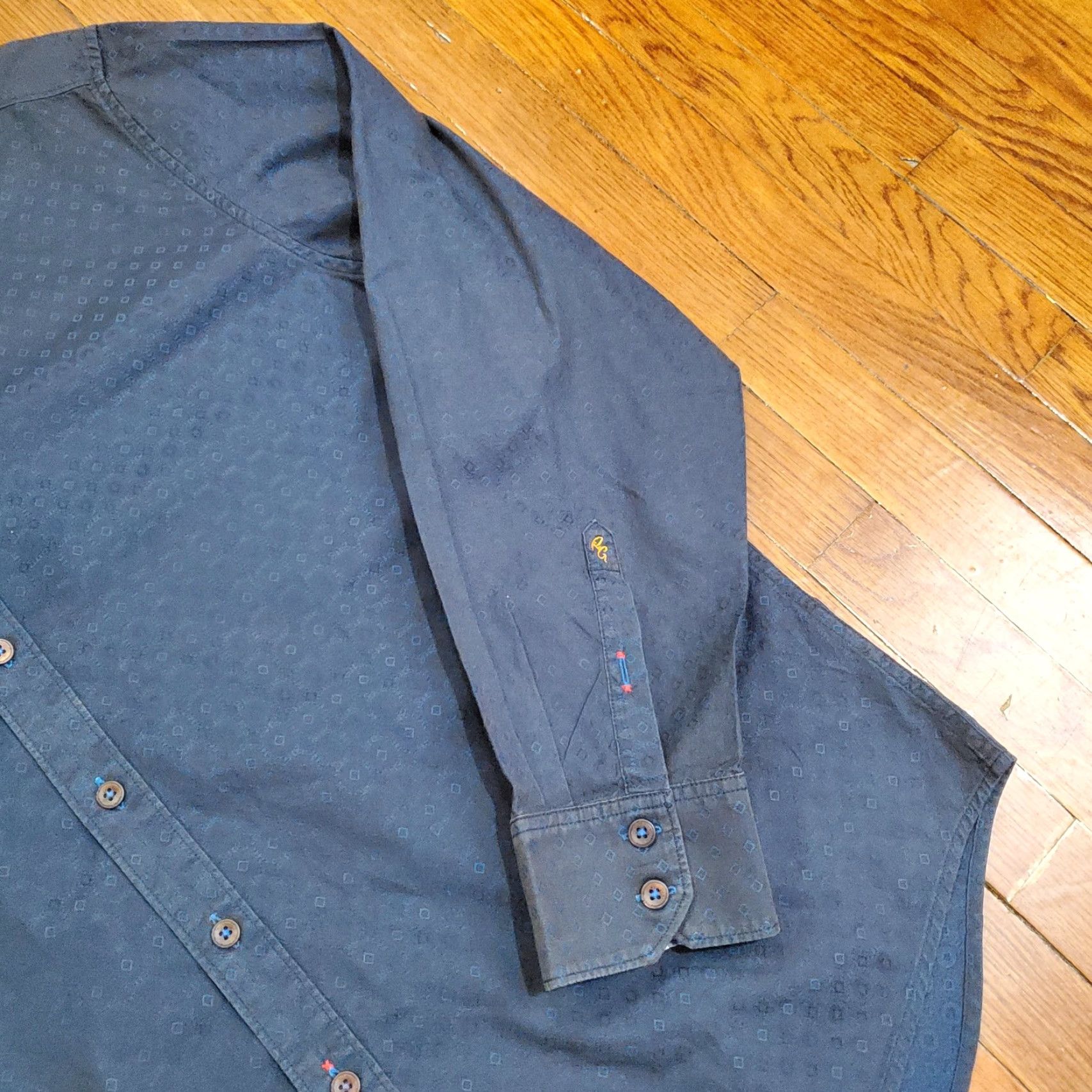Robert Graham Robert Graham Shirt Mens 2XL Blue Geometric Classic Fit Long Sleeve Button Up Size US XXL / EU 58 / 5 - 3 Thumbnail