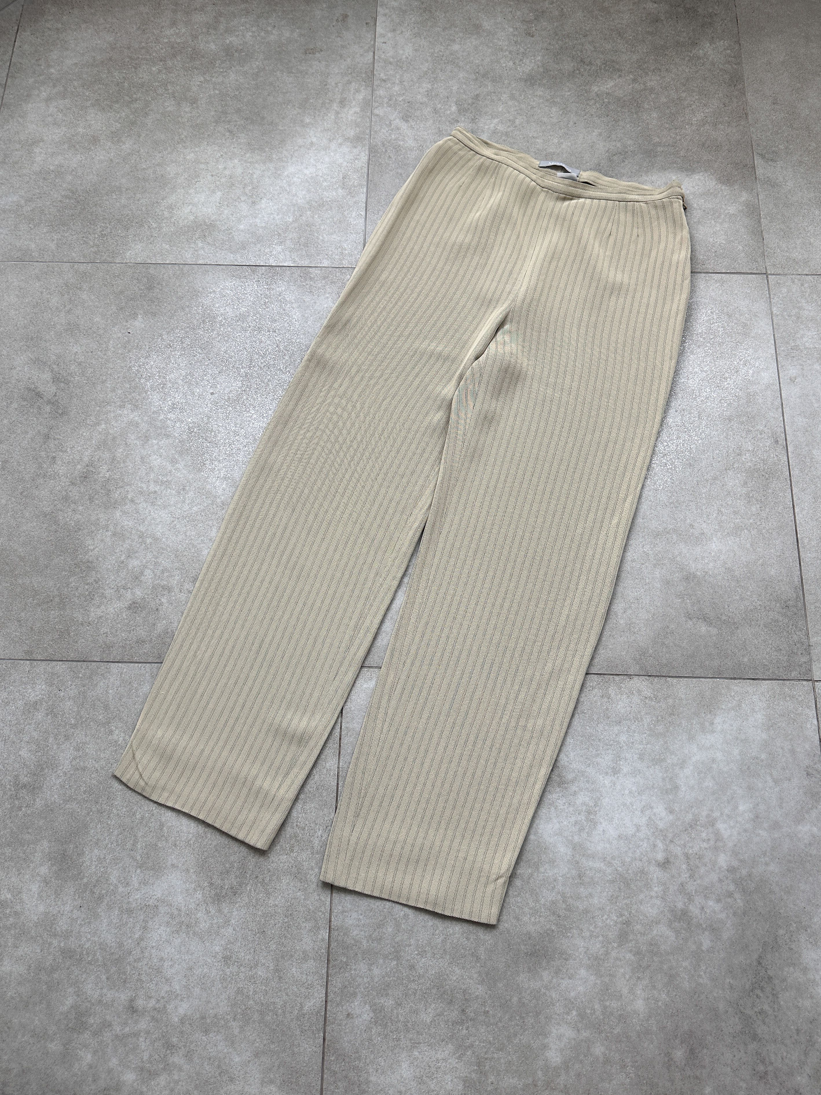 Max Mara Max Mara Beige Striped Dress Pants Trousers Size 34" / US 12 / IT 48 - 5 Thumbnail