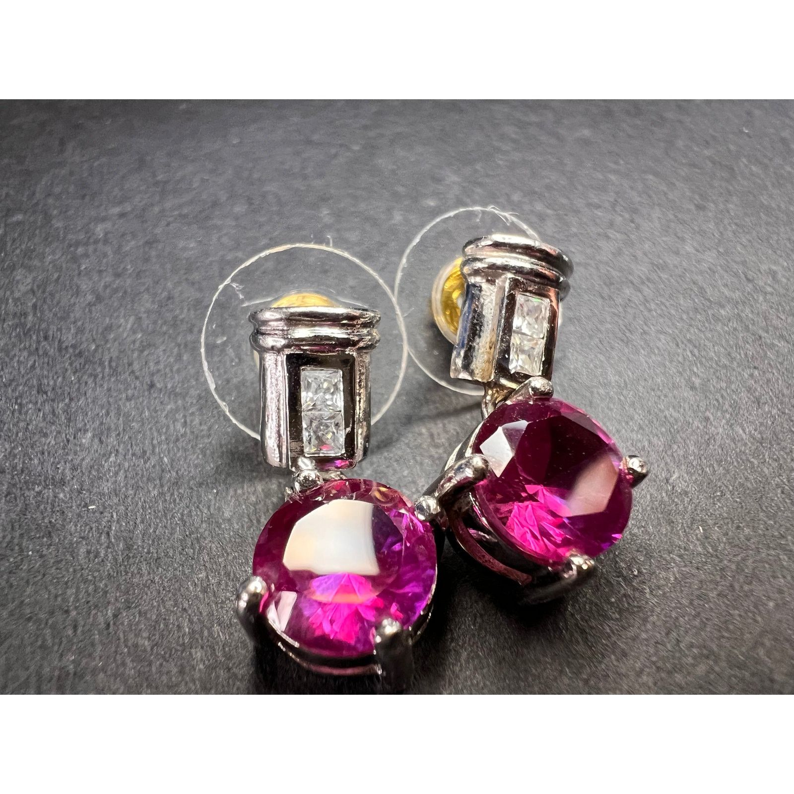 Other Lab purple sapphire and topaz sterling silver earrings Size ONE SIZE - 5 Thumbnail
