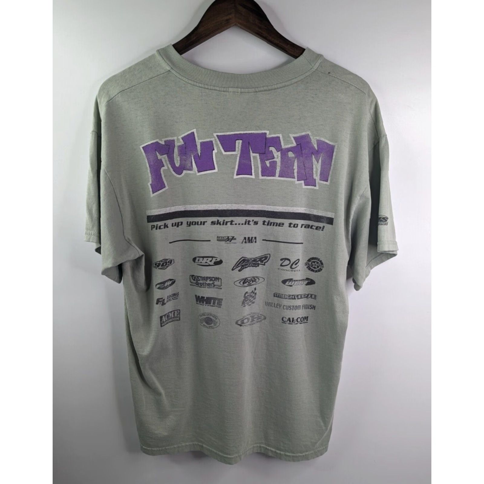 Hanes VINTAGE Best of the West FTR 1999 Fun Team IMS Pro Series Hanes T-Shirt Green 90s Mens L Size US L / EU 52-54 / 3 - 2 Thumbnail