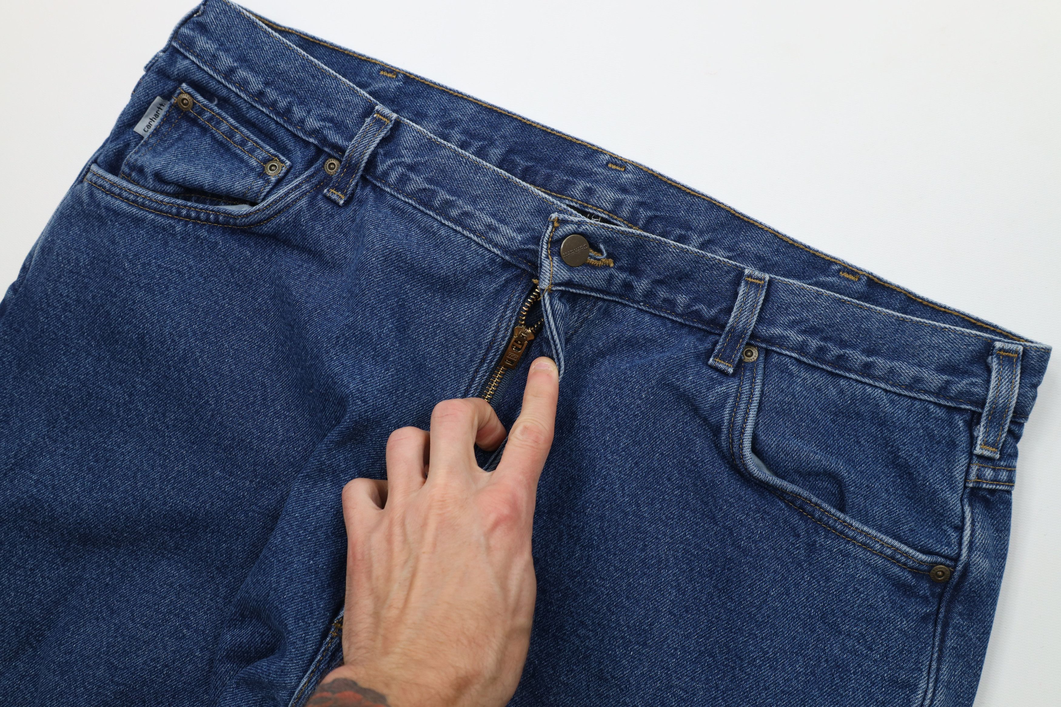 Carhartt Vintage Carhartt Fit Fleece Lined Wide Leg Denim Jeans Size US 42 / EU 58 - 8 Thumbnail