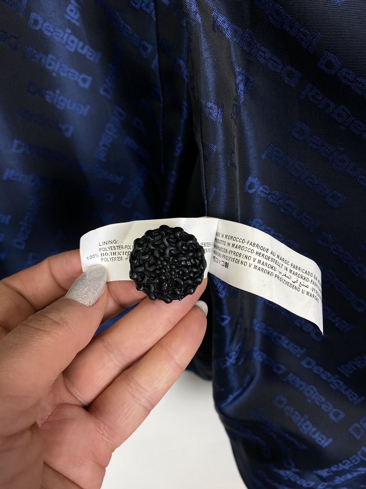 Desigual Vintage Desigual Floral Trench Coat Ladies Size 40 Black Y2K Size S / US 4 / IT 40 - 14 Thumbnail
