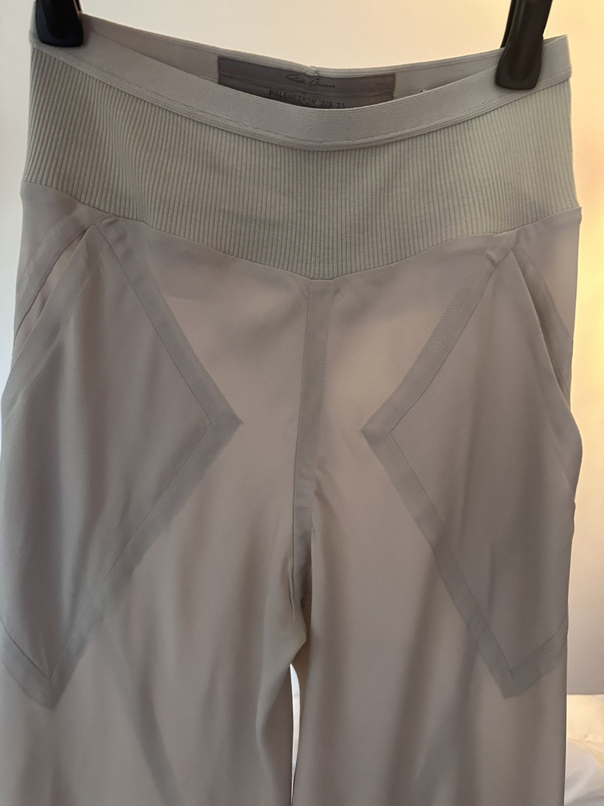 Rick Owens Rick Owens Oyster Silk Blend Wide Leg Trousers Size 28" / US 6 / IT 42 - 6 Thumbnail