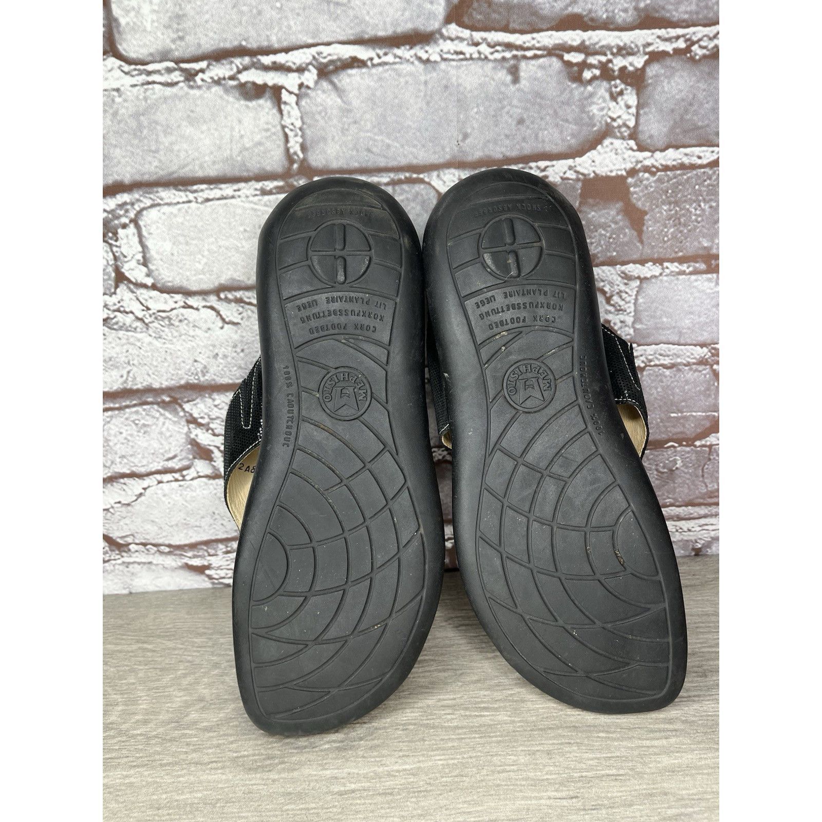 Mephisto Mephisto Agacio Black Leather Thong Slip On Sandals Women’s Size US 10.5 / IT 40.5 - 16 Thumbnail