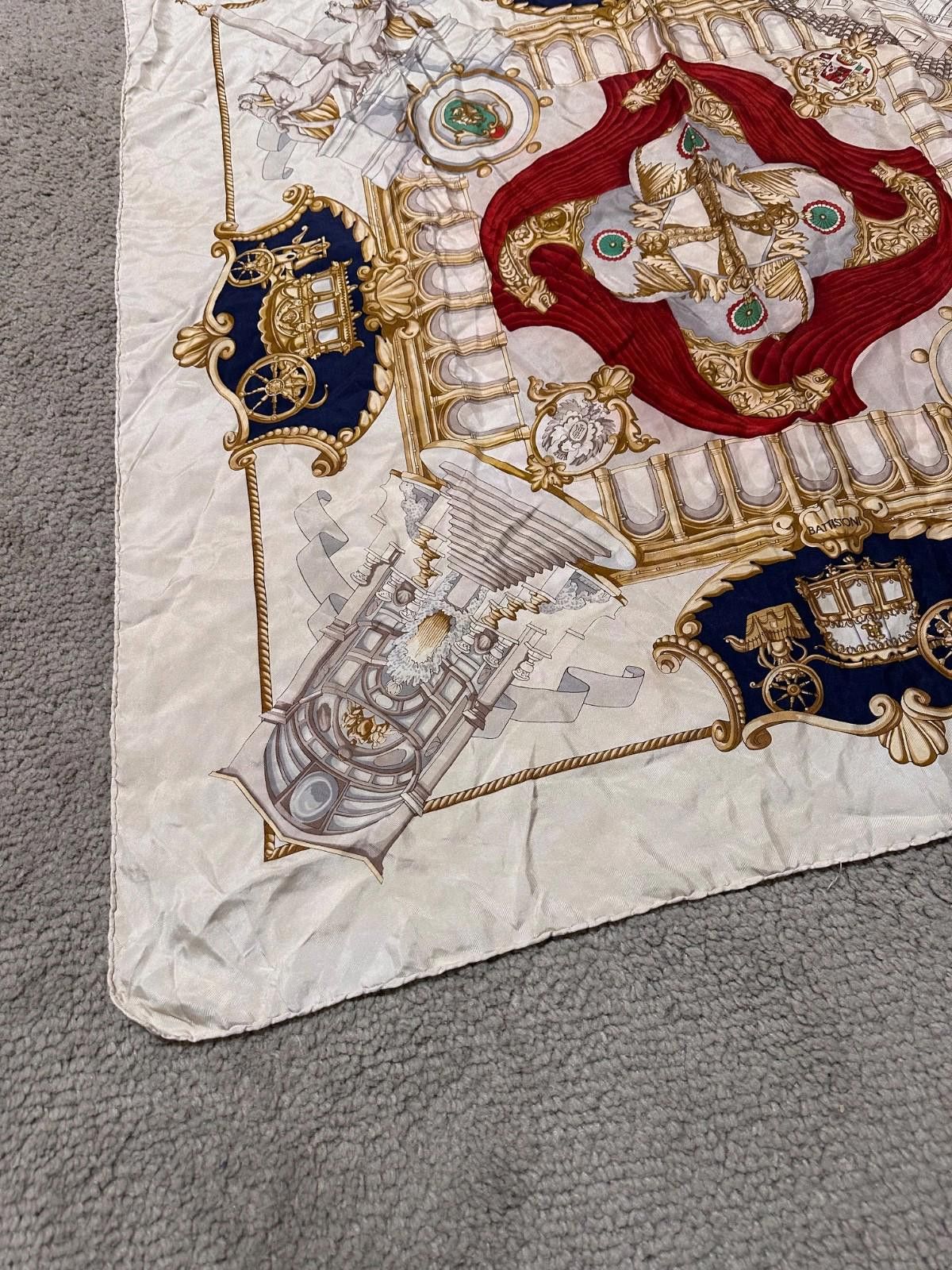 Battistoni Vintage Battistoni hand-sewn pure silk Rome scarf Size ONE SIZE - 2 Thumbnail