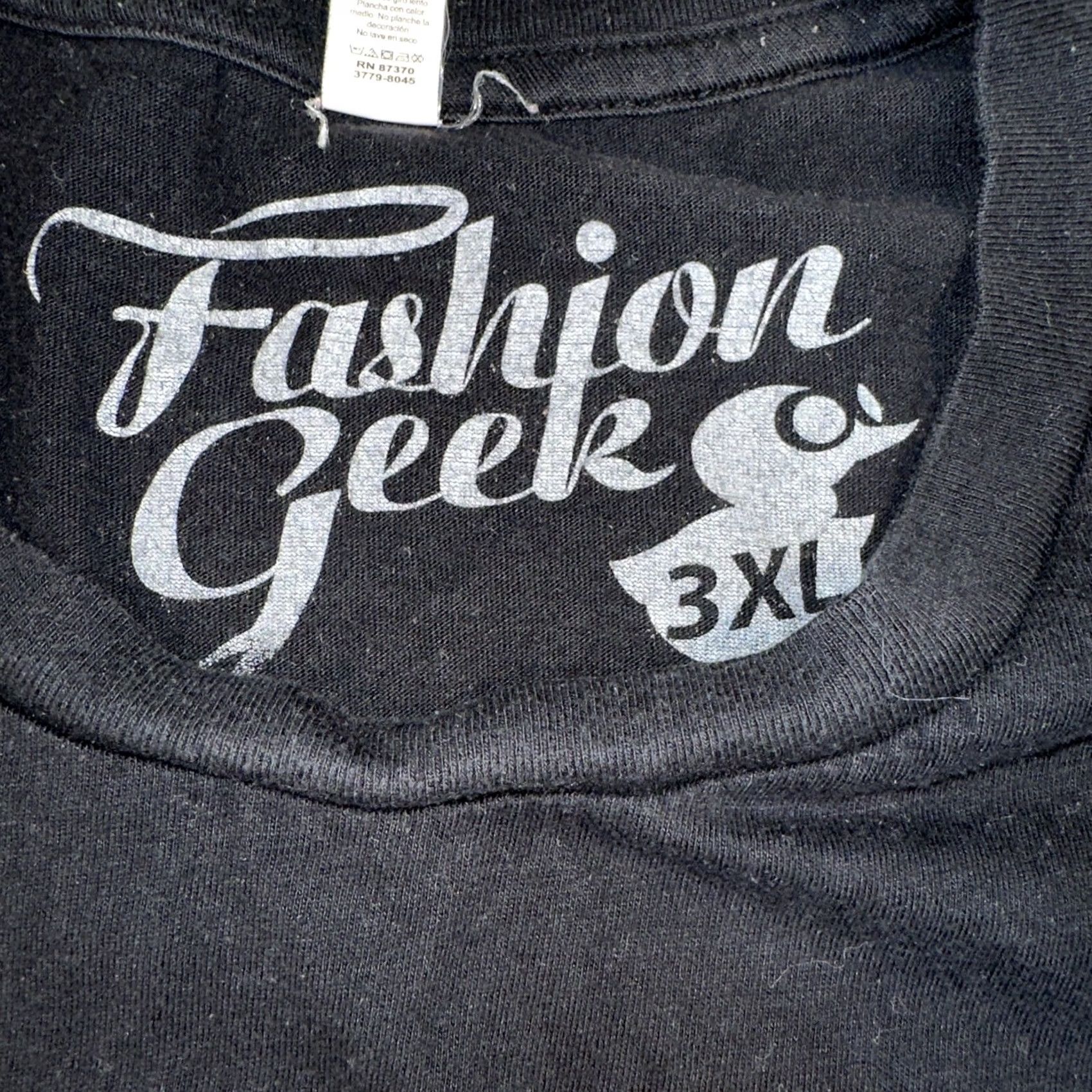 Vintage Fashion Men T-Shirt 3XL Black Geek Tee Size US XXL / EU 58 / 5 - 3 Thumbnail