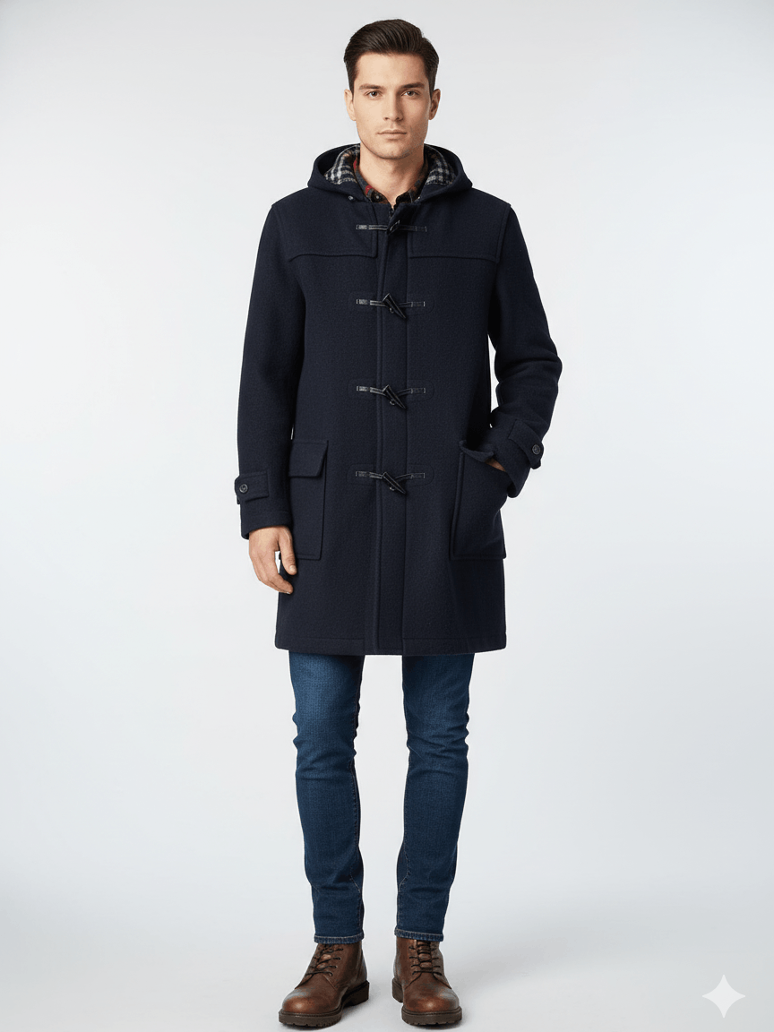 Burberry Burberry's England Duffle Coat Full Plaid Lining Wool Toggle Size US XL / EU 56 / 4 - 1 Thumbnail