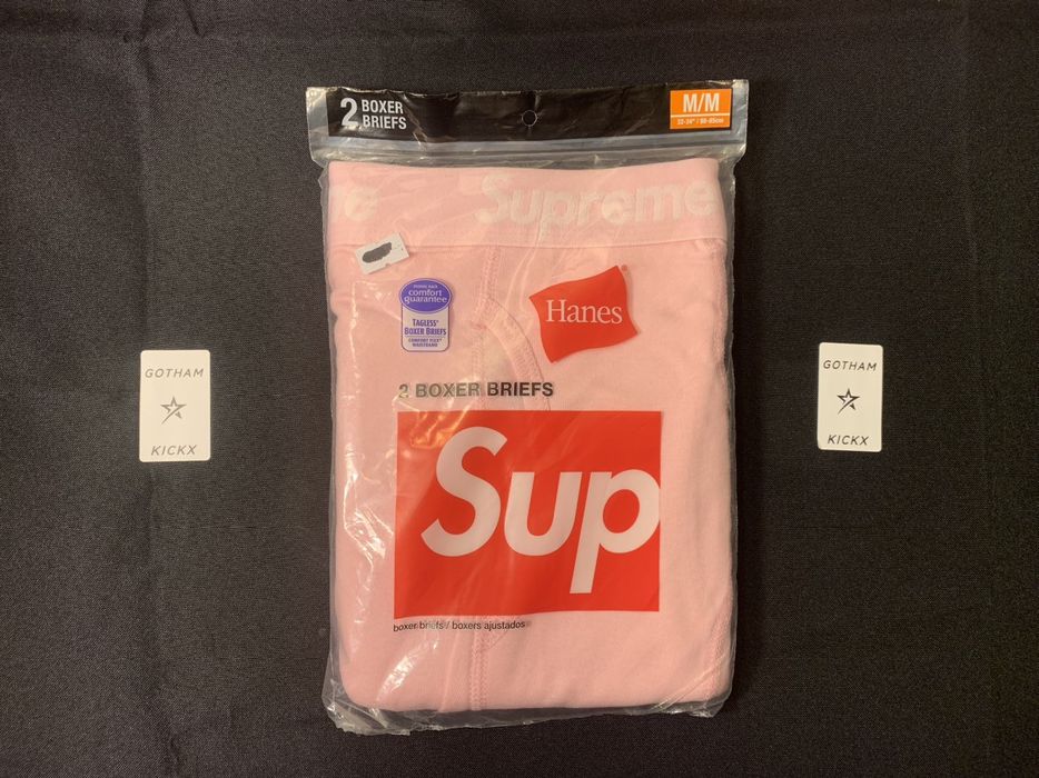 Supreme Supreme x Hanes Boxer Breifs- 2 Per Pack - MEDIUM