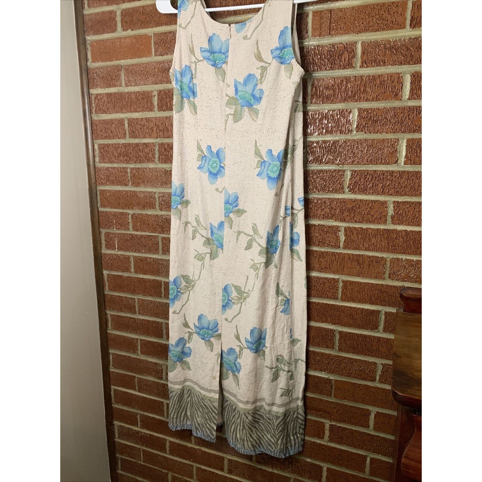 Other Liz Baker Women’s Dress Set Linen Floral Tropical 10 Petite Size L / US 10 / IT 46 - 8 Thumbnail