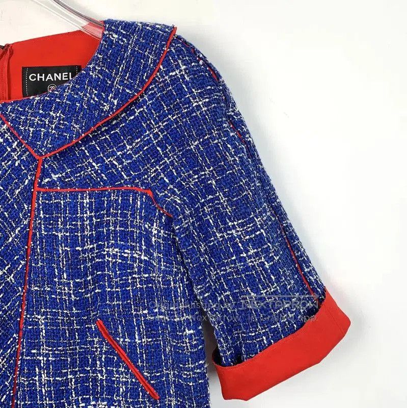 Chanel Chanel Blue Cotton Dress for Women . Size XS / US 0-2 / IT 36-38 - 3 Thumbnail