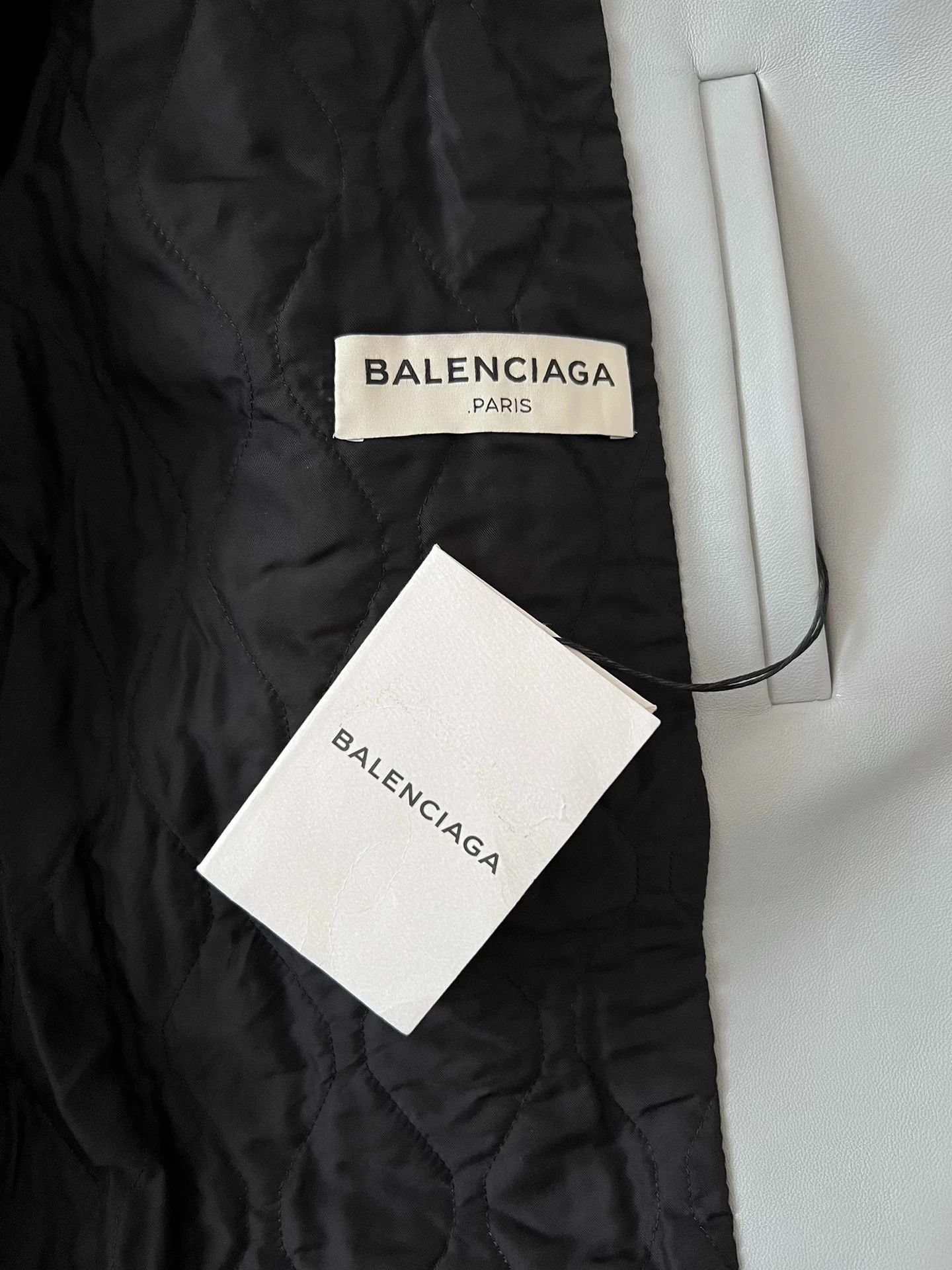Balenciaga Balenciaga Show Piece Baby Blue Lambskin Moto Jacket 50 Size US M / EU 48-50 / 2 - 5 Thumbnail