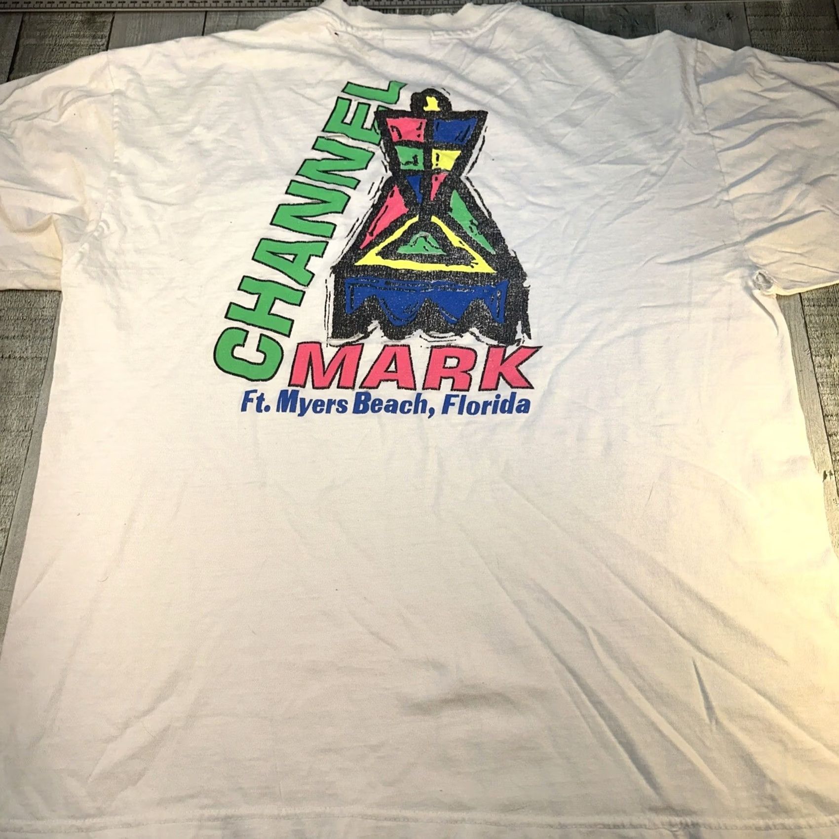 Hanes VINTAGE Channel Mark Pocket T-Shirt Mens Large White USA Made Hanes Shirt Size US L / EU 52-54 / 3 - 7 Thumbnail