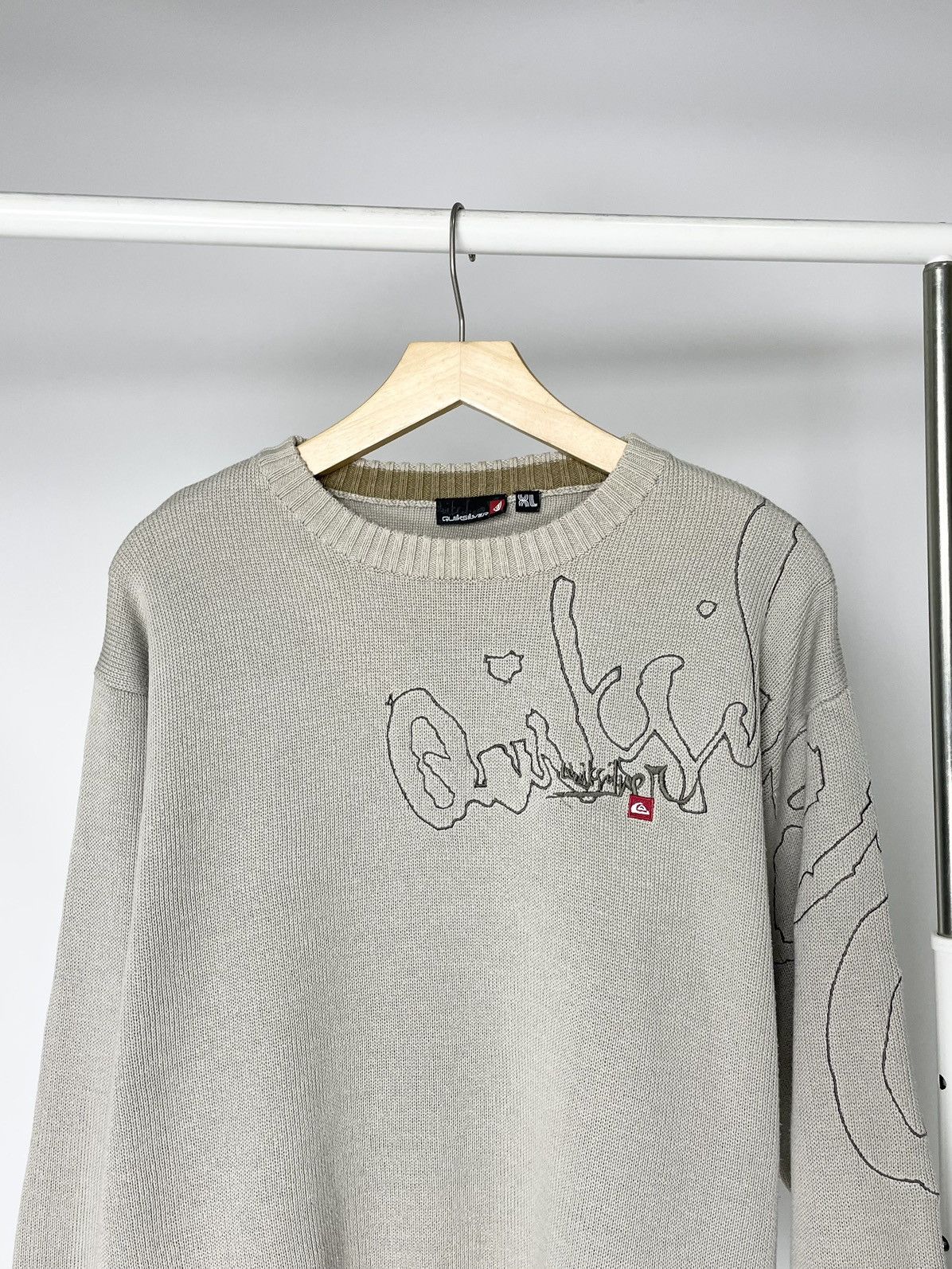 Quiksilver Quiksilver Vintage Beige Surfer Knit Sweater Pullover Y2K Size US XL / EU 56 / 4 - 3 Thumbnail