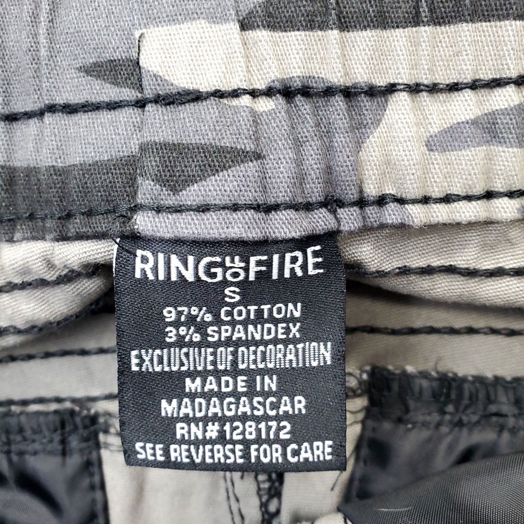 Ring Of Fire Ring Of Fire Mens Camouflage Moto Joggers Pants Size S Multicolor Stretch Drawstring Waist XSmall? Size US 29 - 7 Thumbnail