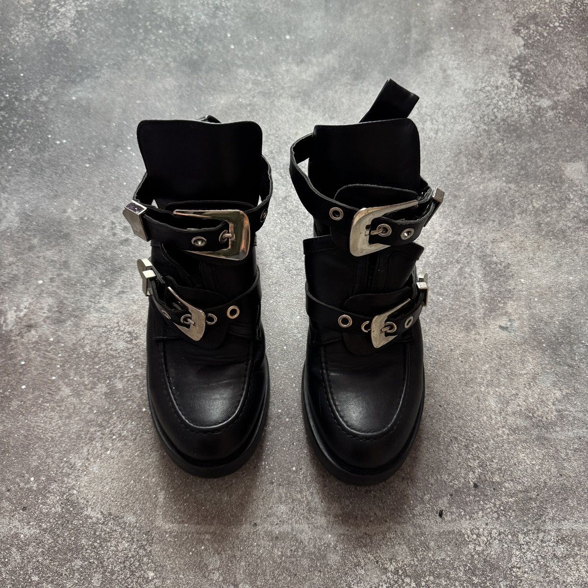 If Six Was Nine Avant Garde Vintage Ceinture Cutout Ankle Boots Size US 8 / IT 38 - 6 Thumbnail