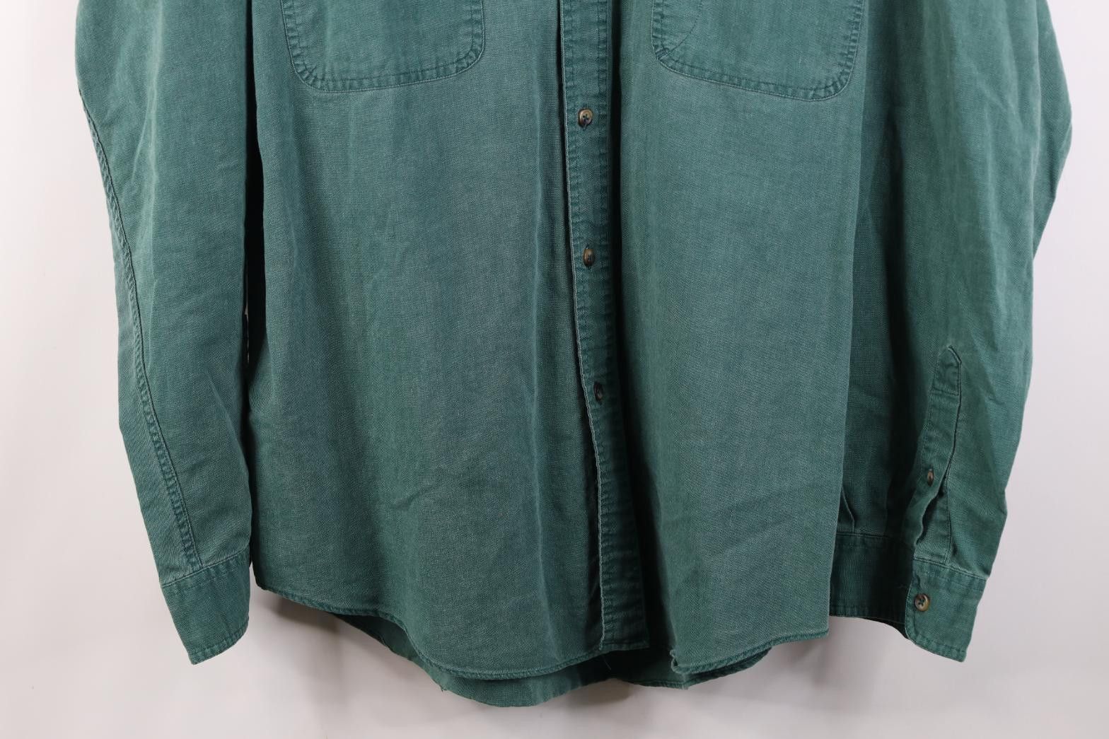 Eddie Bauer Vintage 90s Eddie Bauer Collared Button Down Shirt Green Size US XL / EU 56 / 4 - 3 Thumbnail