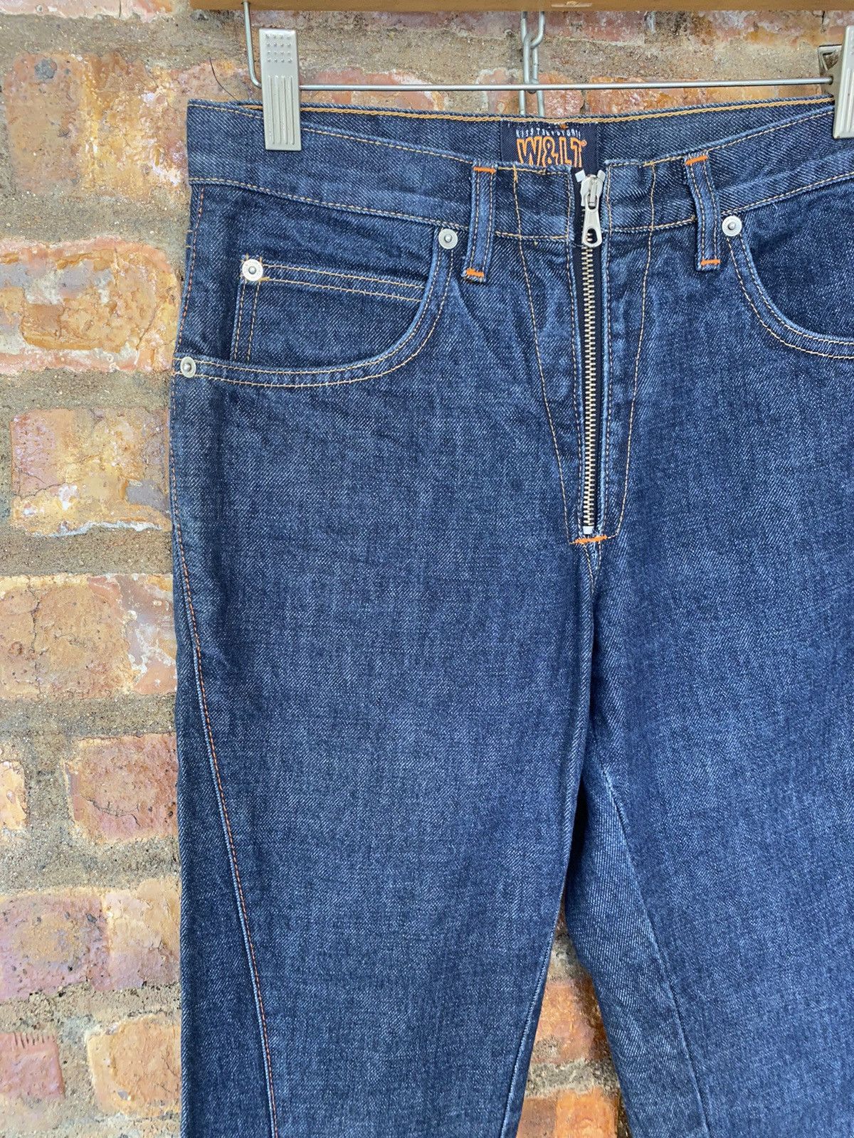 Walter Van Beirendonck Vtg W&Lt center Zipper Curve stitch denim Size 28" / US 6 / IT 42 - 7 Thumbnail