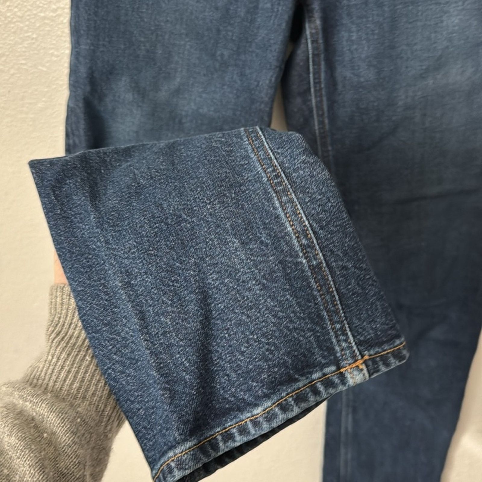 Agolde Agolde Riley Long High Rise Straight in Medium Wash Blue Size 26" / US 2 / IT 38 - 9 Thumbnail