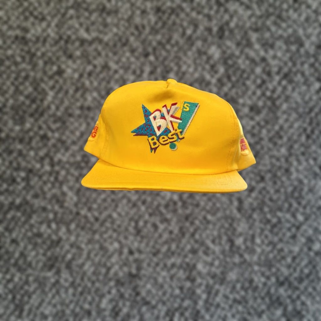 Vintage VINTAGE Burger King SnapBack Hat 90s Yellow DEADSTOCK Mens Size ONE SIZE - 1 Thumbnail