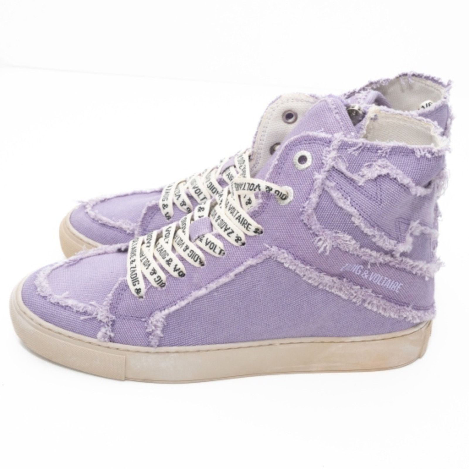 Zadig & Voltaire Zadig Voltaire. High Flash Canvas Shoes In Purple. Size US 10 / IT 40 - 6 Thumbnail