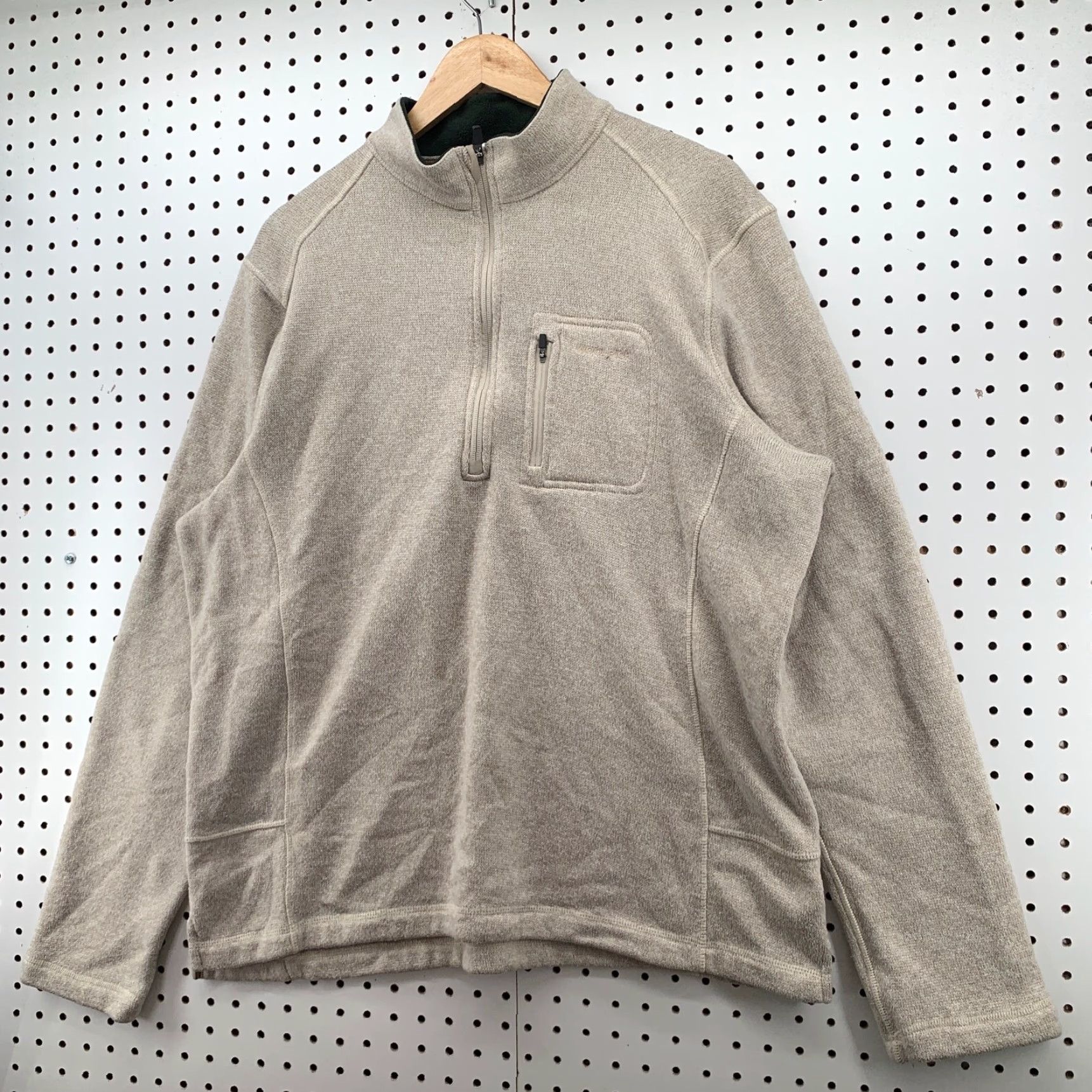 Vintage Woolrich 1/4 Zip Pullover Sweater Womens XL Beige Zipper Pockets Outdoor Size XL / US 12-14 / IT 48-50 - 2 Thumbnail