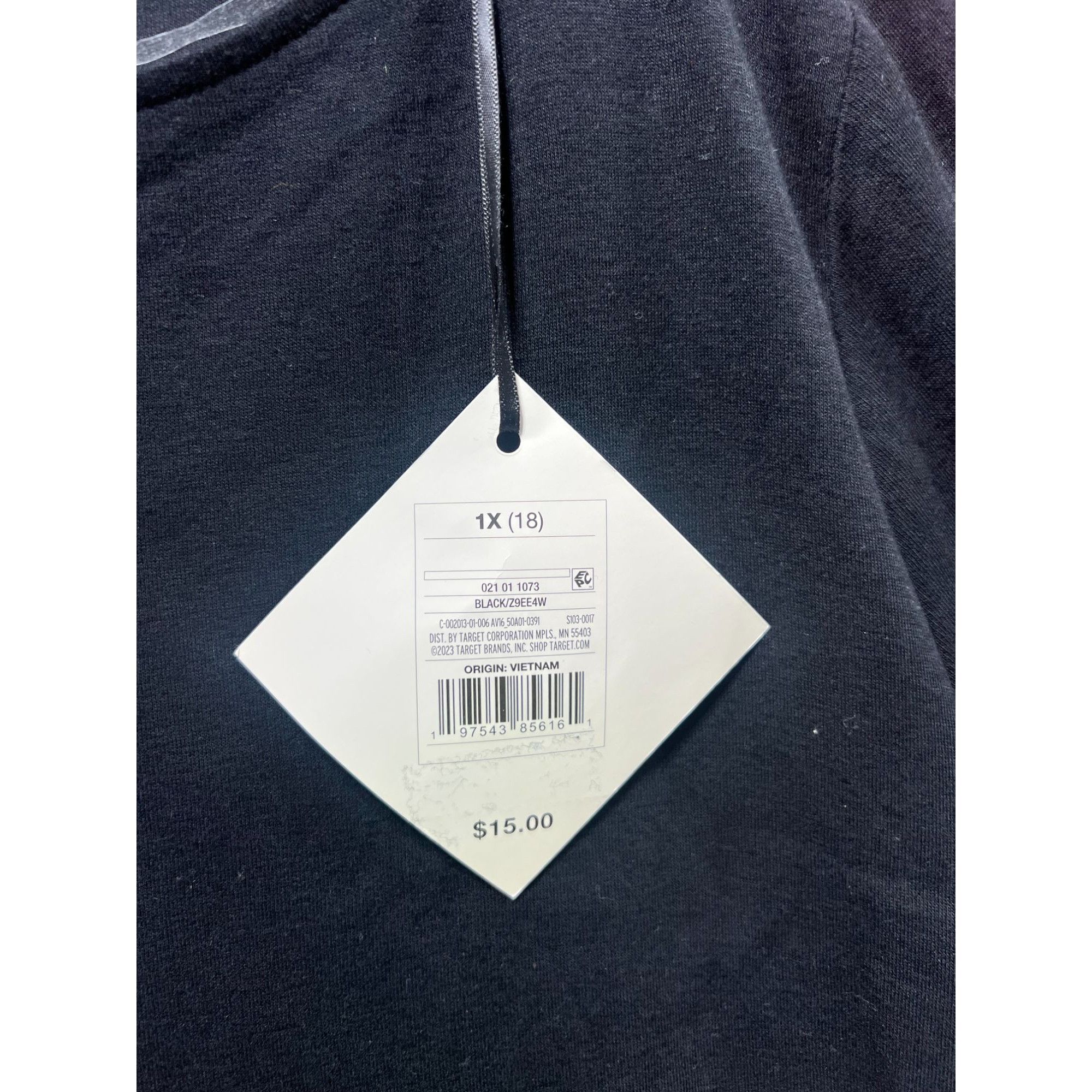 Other Ava & Viv - Women's 3/4 Sleeve Tunic T-Shirt - Black - 1X Size XL / US 12-14 / IT 48-50 - 10 Thumbnail