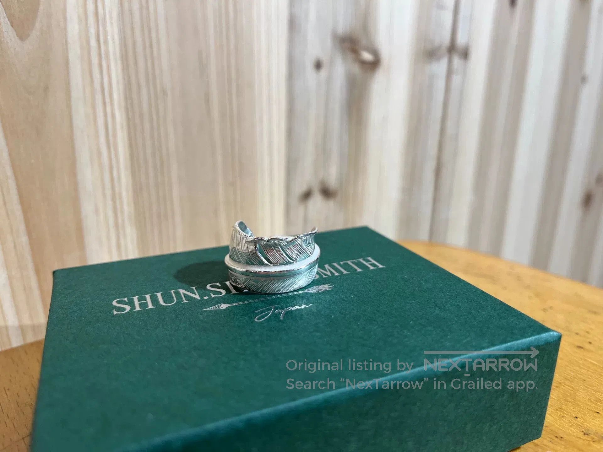 Takumi shun smith feather ring in silver. Size ONE SIZE - 3 Thumbnail