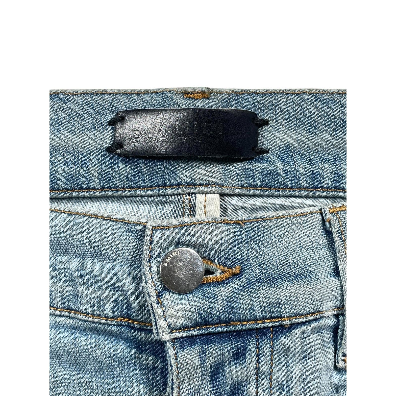 Amiri Amiri 'Art Patchwork' Light Wash Jeans Size US 32 / EU 48 - 4 Thumbnail