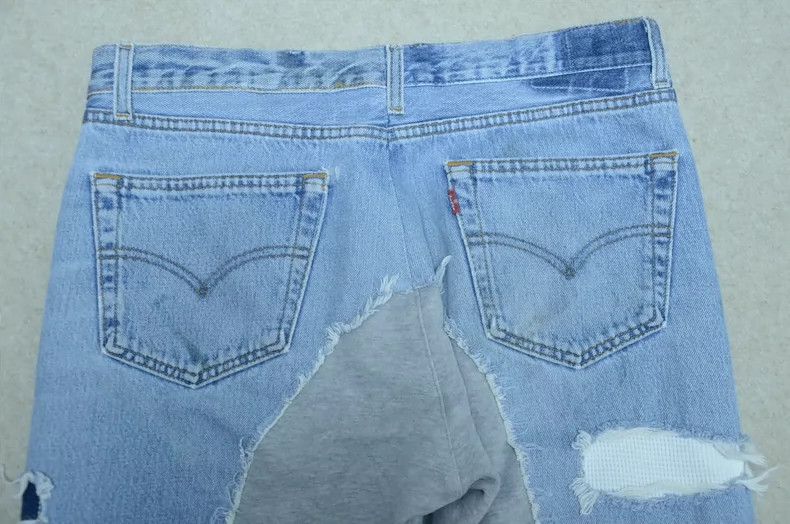 Greg Lauren greg lauren Classic jeans, sweatpants, spliced heavy-duty c Size US 30 / EU 46 - 7 Thumbnail